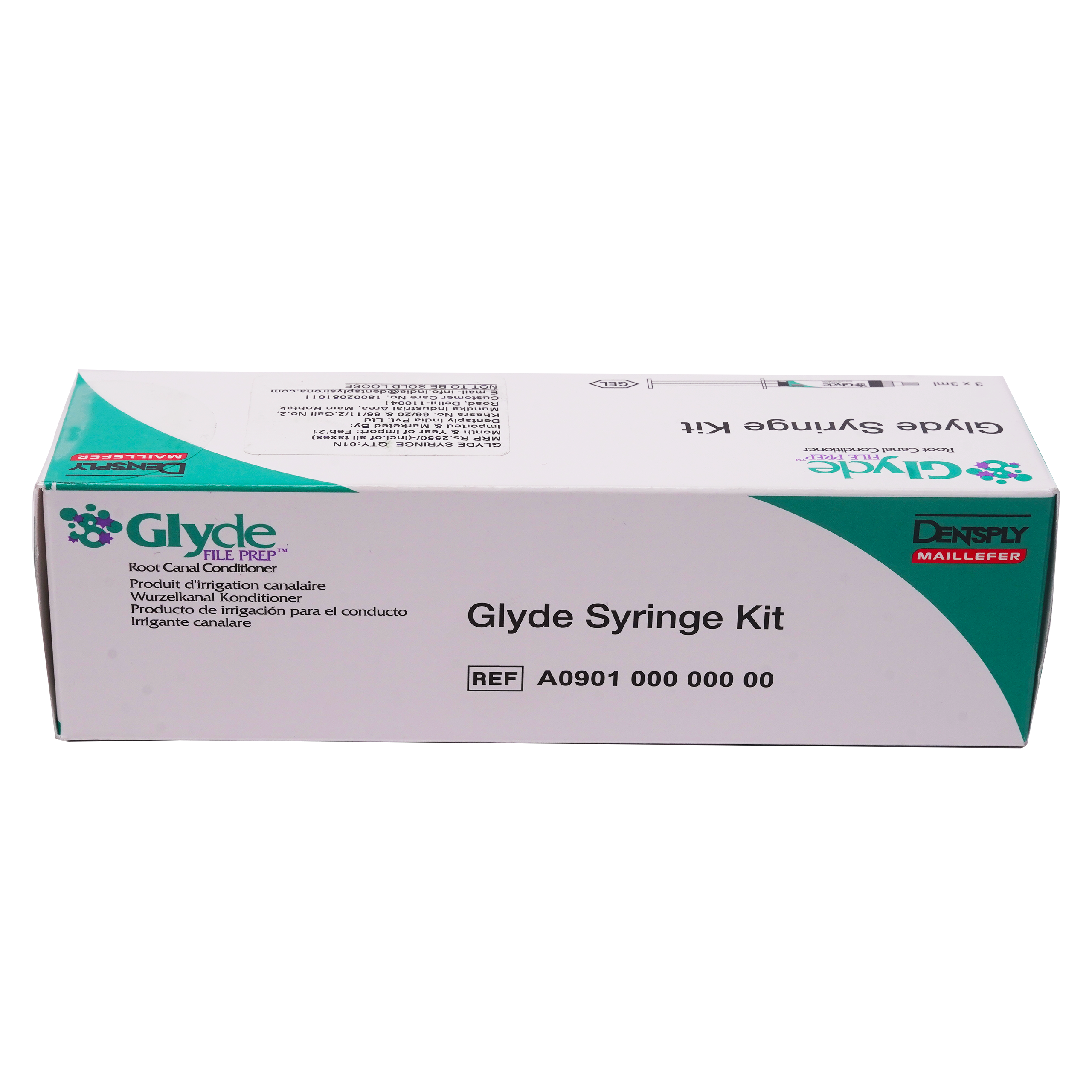 Dentsply Glyde Syringe Kit (Root Canal Conditioner) Pkt Of 3